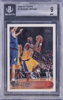 1996-97 Topps #138 Kobe Bryant Rookie Card - BGS MINT 9 